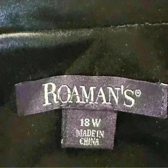 Roaman’s Women’s Black Polyester Blazer With Pockets And 1 Button 18w - Picture 6 of 16